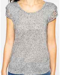 Женская серая футболка с круглым вырезом от Esprit