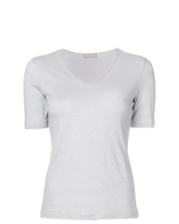 Женская серая футболка с круглым вырезом от Le Tricot Perugia