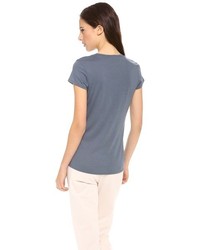 Женская серая футболка с круглым вырезом от Vince