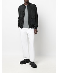 Мужская серая футболка с круглым вырезом от Drumohr