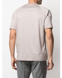 Мужская серая футболка с круглым вырезом от Z Zegna