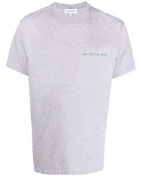 Мужская серая футболка с круглым вырезом от Maison Labiche