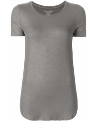 Женская серая футболка с круглым вырезом от Majestic Filatures