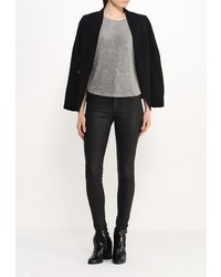 Женская серая футболка с круглым вырезом от Mim