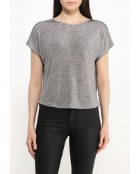 Женская серая футболка с круглым вырезом от Mim