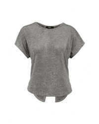 Женская серая футболка с круглым вырезом от Mim