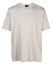 Мужская серая футболка с круглым вырезом от Moncler