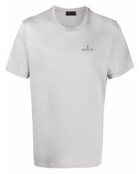 Мужская серая футболка с круглым вырезом от Moncler