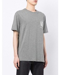 Мужская серая футболка с круглым вырезом от Armani Exchange