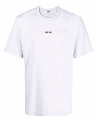 Мужская серая футболка с круглым вырезом от MSGM