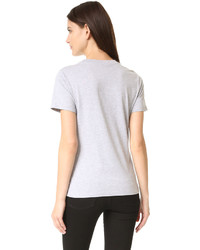 Женская серая футболка с круглым вырезом от Thierry Mugler