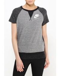 Женская серая футболка с круглым вырезом от Nike