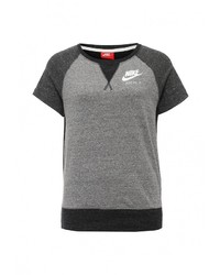 Женская серая футболка с круглым вырезом от Nike