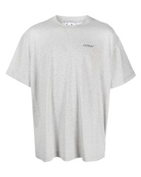 Мужская серая футболка с круглым вырезом от Off-White