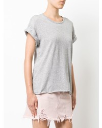 Женская серая футболка с круглым вырезом от Nobody Denim