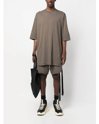 Мужская серая футболка с круглым вырезом от Rick Owens DRKSHDW