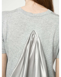 Женская серая футболка с круглым вырезом от Sacai