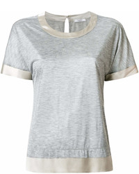 Женская серая футболка с круглым вырезом от Peserico