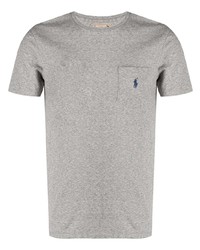 Мужская серая футболка с круглым вырезом от Polo Ralph Lauren