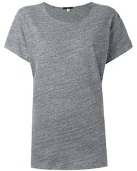 Женская серая футболка с круглым вырезом от R 13