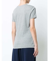 Женская серая футболка с круглым вырезом от Adam Lippes