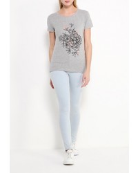 Женская серая футболка с круглым вырезом от Roxy