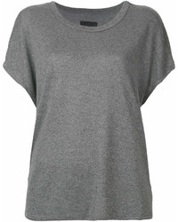 Женская серая футболка с круглым вырезом от RtA