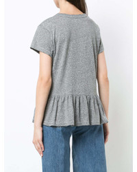 Женская серая футболка с круглым вырезом от The Great