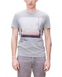 Мужская серая футболка с круглым вырезом от s.Oliver