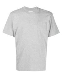 Мужская серая футболка с круглым вырезом от Sacai