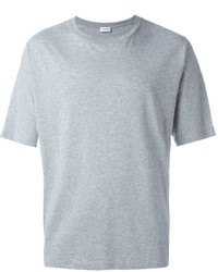 Мужская серая футболка с круглым вырезом от Saint Laurent