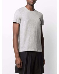Мужская серая футболка с круглым вырезом от Alexander McQueen
