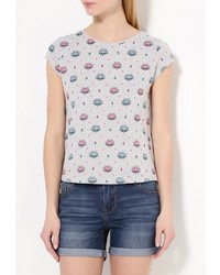 Женская серая футболка с круглым вырезом от SPRINGFIELD