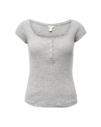 Женская серая футболка с круглым вырезом от SPRINGFIELD