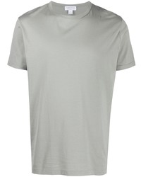 Мужская серая футболка с круглым вырезом от Sunspel