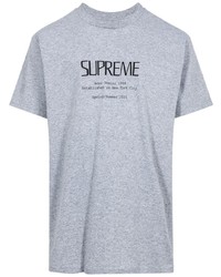 Мужская серая футболка с круглым вырезом от Supreme