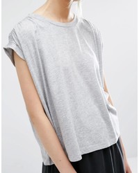 Женская серая футболка с круглым вырезом от Monki