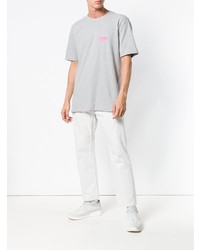 Мужская серая футболка с круглым вырезом от Stussy