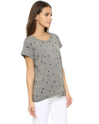 Женская серая футболка с круглым вырезом от Current/Elliott