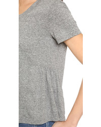 Женская серая футболка с круглым вырезом от Current/Elliott