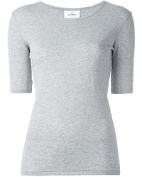 Женская серая футболка с круглым вырезом от THE WHITE BRIEFS