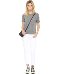 Женская серая футболка с круглым вырезом от Amo