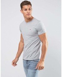 Мужская серая футболка с круглым вырезом от Tommy Jeans