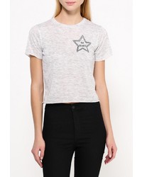 Женская серая футболка с круглым вырезом от Topshop