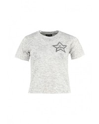 Женская серая футболка с круглым вырезом от Topshop