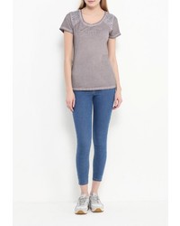 Женская серая футболка с круглым вырезом от Torstai