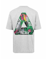 Мужская серая футболка с круглым вырезом от Palace