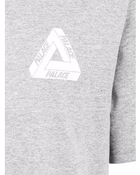 Мужская серая футболка с круглым вырезом от Palace