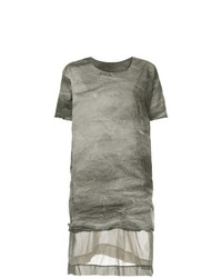 Женская серая футболка с круглым вырезом от Uma Wang