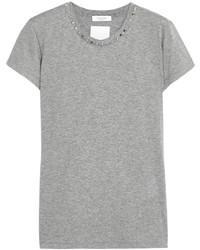 Женская серая футболка с круглым вырезом от Valentino